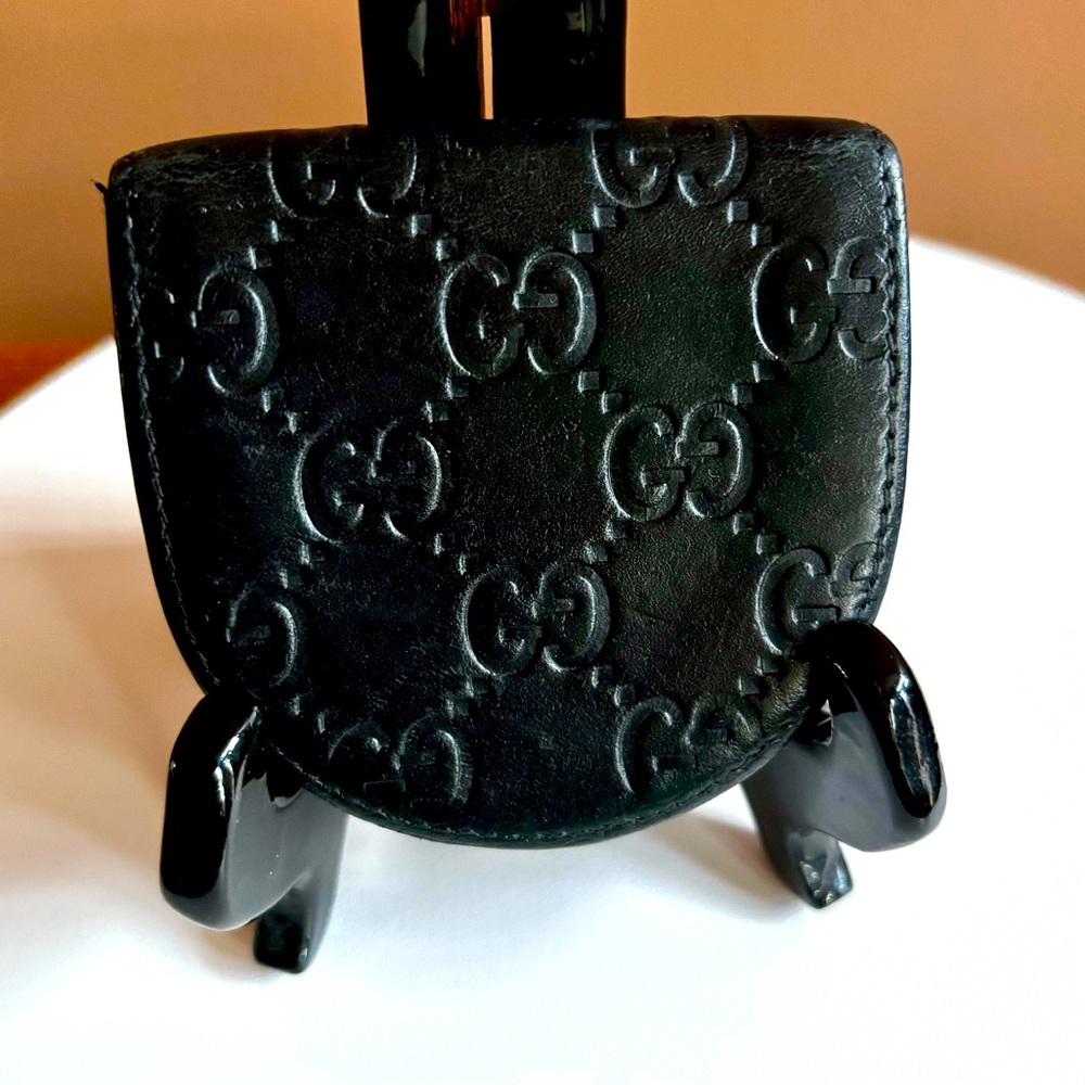 GUCCI GUCCISSIMA LEATHER COIN POUCH - Picture 2 of 5